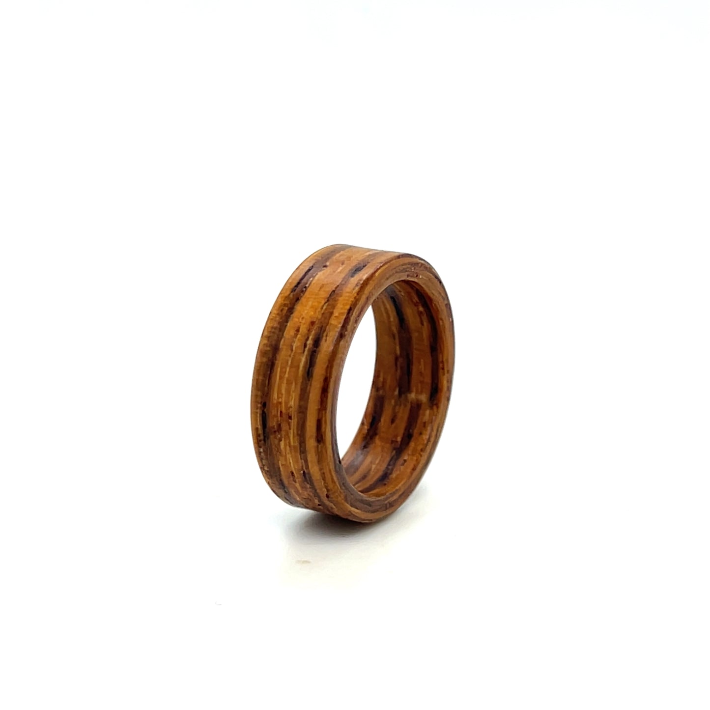 Handgefertigter Holzring Basic - Zebrano