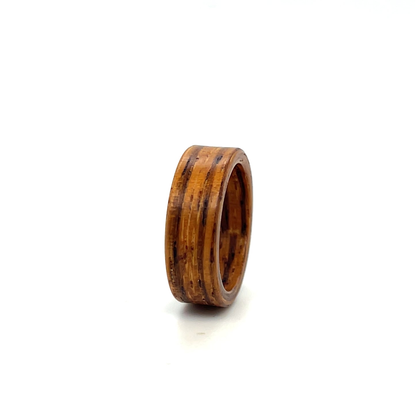Handgefertigter Holzring Basic - Zebrano